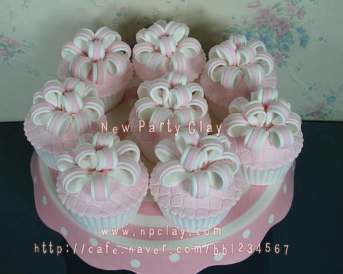 (클레이머핀) 핑크로망 봉봉 컵케익 no.263